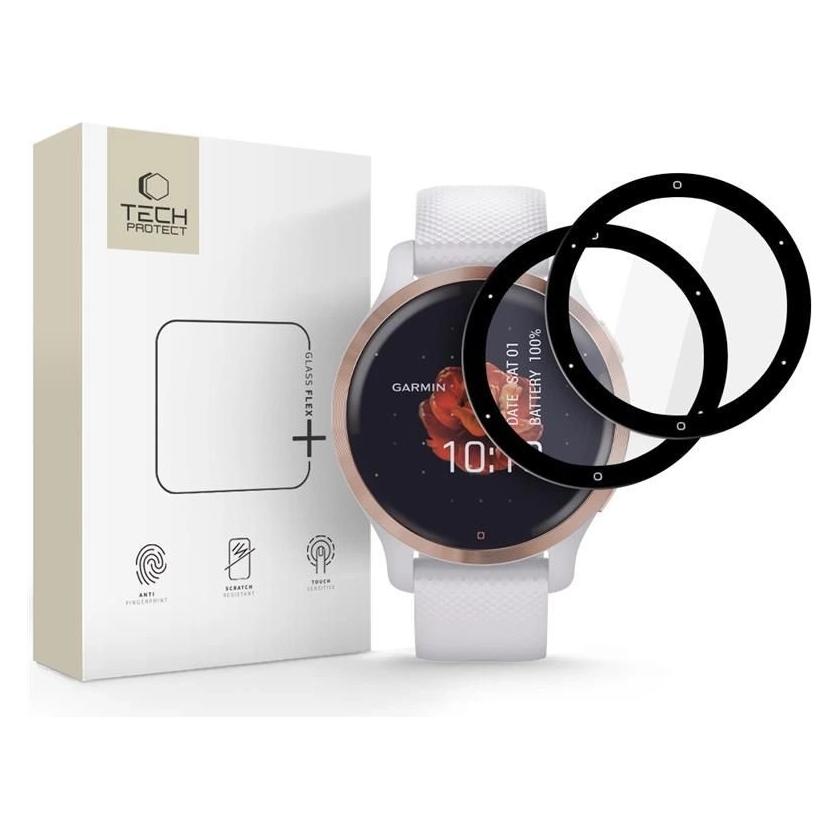 Hofi Tech-Protect Glass Flex+ 2er-Pack Hybridglas für Garmin Venu 2S - Schwarz (59341335)