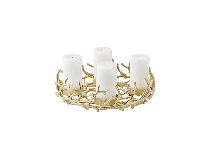 Hochwertiger Design Adventskranz „Porus“, verschiedene Grössen Gold EDZARD