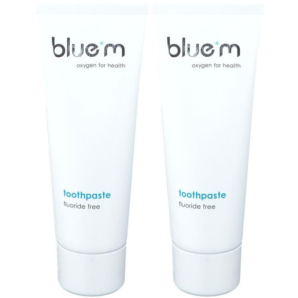 bluem Toothpaste Fluoride Free x2 2x75 ml Zahnpasta