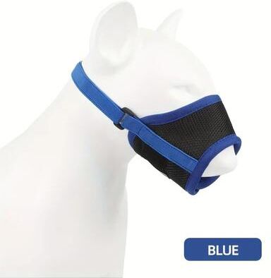 Inspired Living CalmFit Breathable Adjustable Dog Muzzle blue l