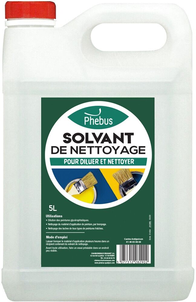 Solvant de nettoyage bidon 5 L PHEBUS 322 283 Translucide