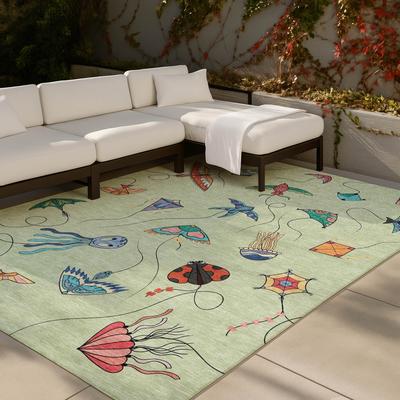 Addison Rugs Machine Washable Indoor/ Outdoor Contemporary Kites Chantille Rug
