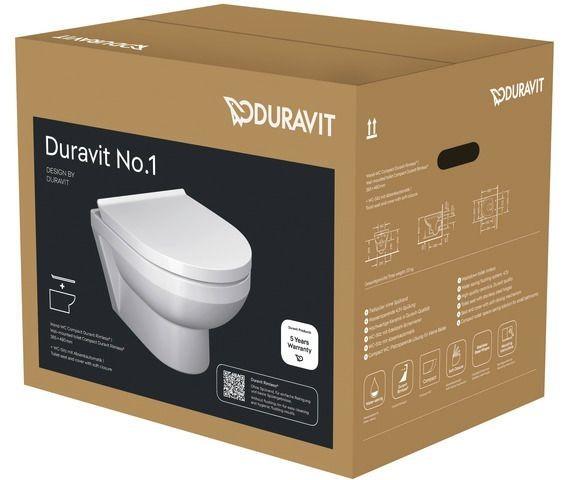 Duravit Duravit No.1 WC-Set wandhängend 365x480x400 mm - 45750900A1 45750900A1