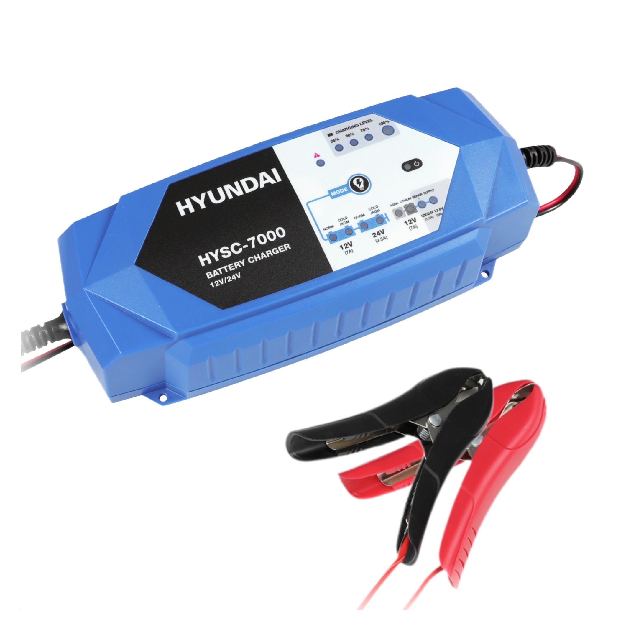Hyundai KFZ Batterieladegerät HYSC-7000 (7 A, 12V, 24V) (HYSC-7000)