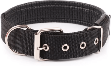 Uplift Curations Solid Nylon Dog Collar Adjustable Collar For Small, Medium & Large Dogs black xl