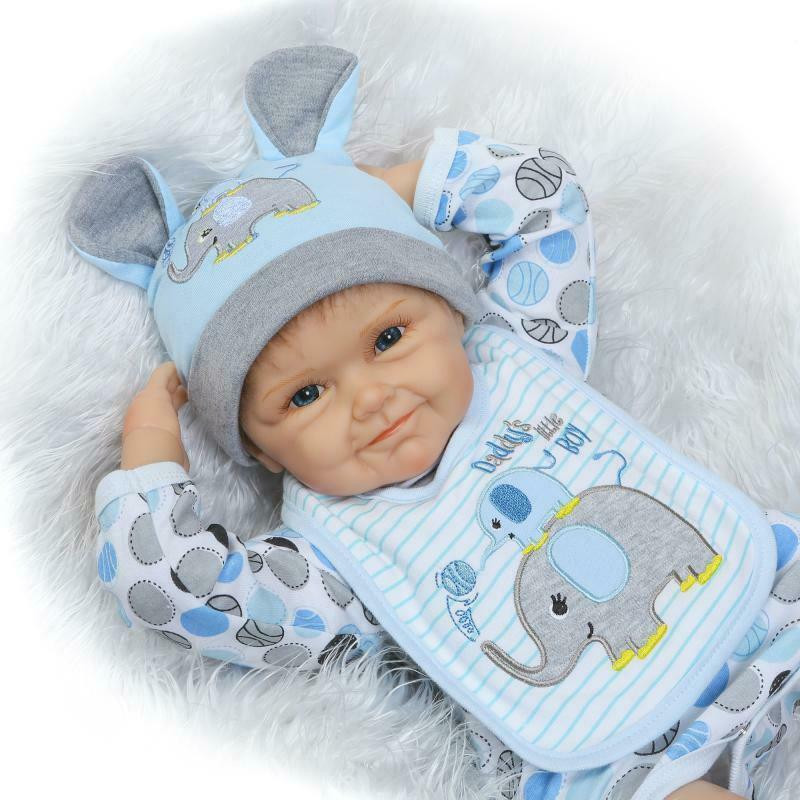Zhixia Realistische Reborn Baby Pop van Zacht Vinyl Siliconen, 55 cm
