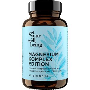 Biogena Magnesium Komplex Edition, 60 Kapseln, Magnesiumkomplex aus 5 Verbindungen + B6, 284 mg