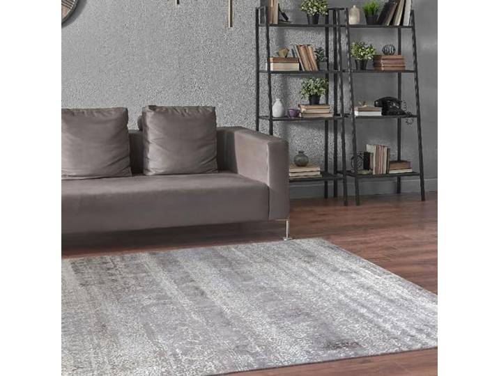 HAMID - Tapis Contemporain en Laine Alpes\, Tapis Doux Moderne\, Grand Tapis pour Salon\, Chambre\, Salon (Beige Gris\, 350x250cm)