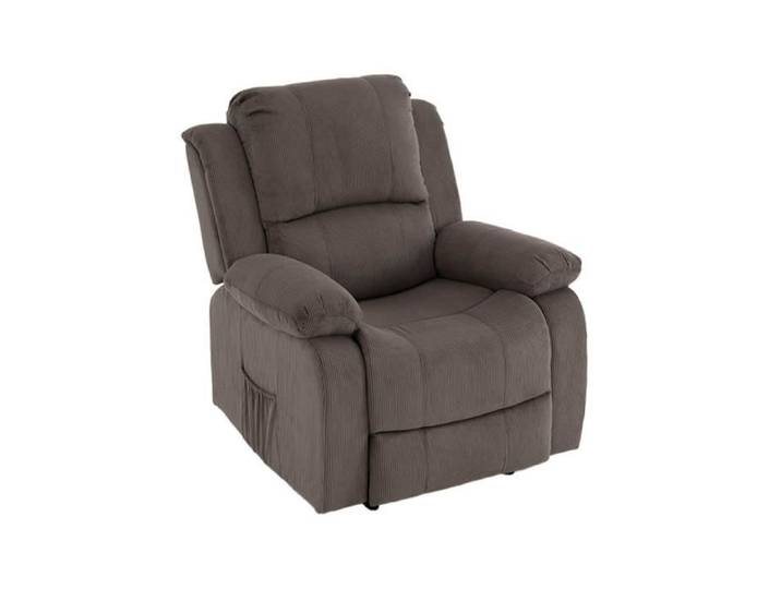 Armand - fauteuil relax électrique en velours côtelé - Marron