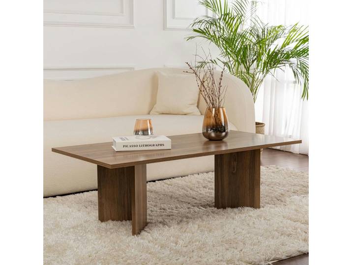 Table basse rectangulaire- pieds V MARFA - Noyer