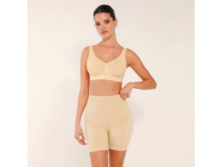 Feelingirl Culottes gainantes taille moyenne, confort sans coutures, M/L - Skin