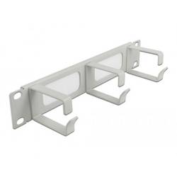 Delock 66541 10 Zoll Netzwerkschrank-Bürstenleiste Grau