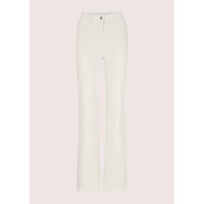 Regular-fit-Jeans MADELEINE "Hose Weite Jeans mit leichtem Bootcut", Damen, Gr. 18, wollweiß, Modern, weit, Jeans
