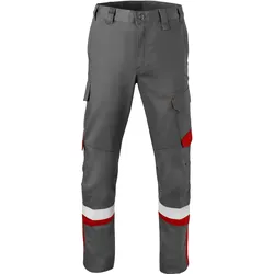 Multinorm Bundhose "80340" 5safety Image+ - 24 - dunkelgrau/rot