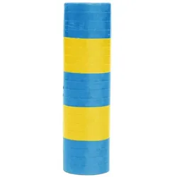 1 Rolle Papier Luftschlangen blau gelb | schwer entflammbar