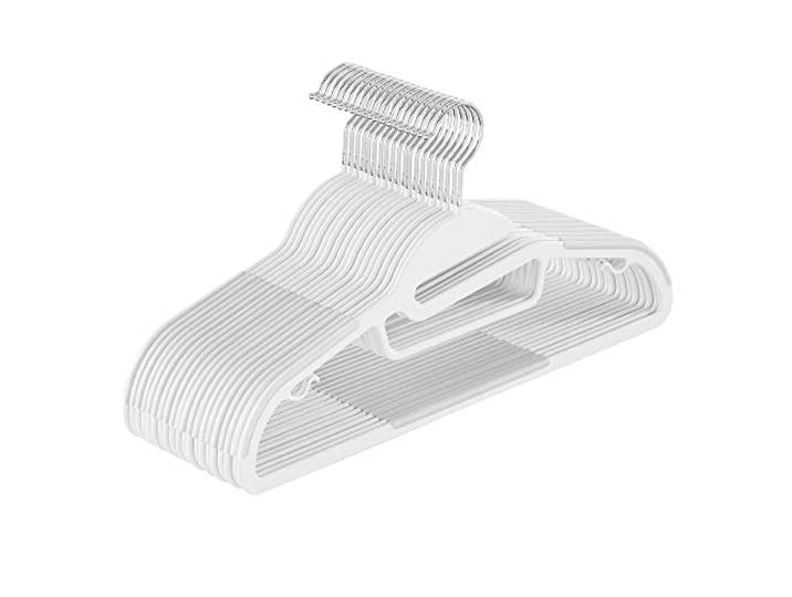 SONGMICS Plastic kleerhanger, set van 20, antislip, ruimtebesparend