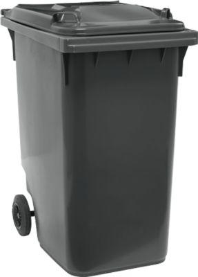 SSI Schäfer Mülltonne GMT, 360 l, bis 144 kg, fahrbar, vorbereitet für Chipaufnahme, PE, schwarzgrau