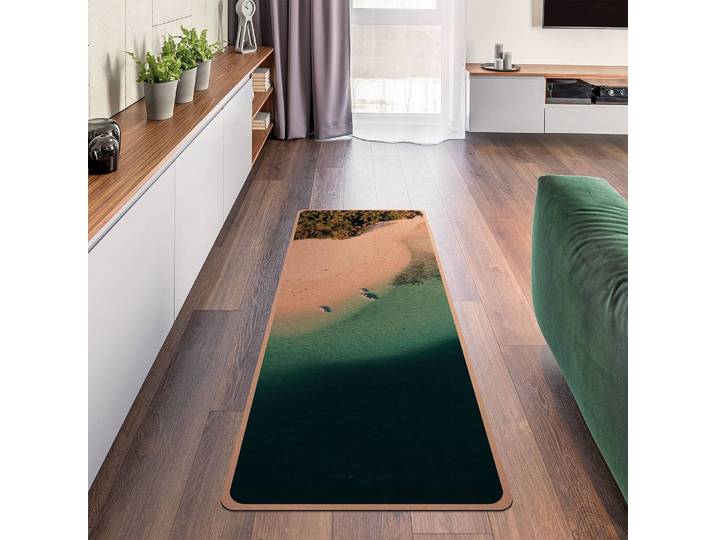 Läufer/Yogamatte Feiner Sandstrand 183 x 61cm Türkis