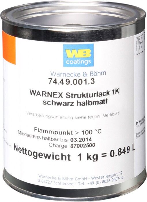 Sonstige Adam Hall Hardware 131 Strukturlack Schwarz 1 Kg Warnex