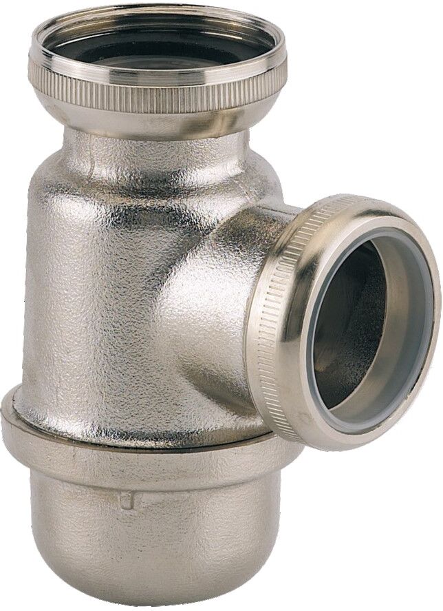 Mini siphon de lavabo sortie D32 laiton nickelé mat VALENTIN 00 150300 008 00