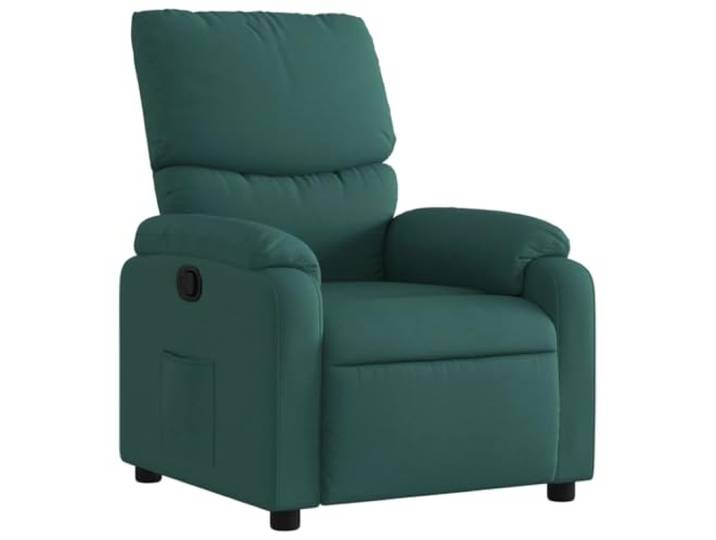 Tmriohed Relaxsessel mit Liegefunktion Stoff TV Sessel Dunkelgrün Ergonomischer Ruhesessel mit 135 Grad Liegefunktion und Seitentasche für Ihr Wohnzimmer. Atmungsaktiver Stoffbezug.