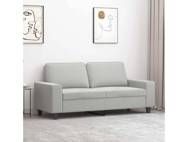 ZQQLVOO 2-Sitzer-Sofa Hellgrau 140 cm Mikrofaser Stabiler Sperrholzrahmen, Dick gepolstert, Modernes Design, Montageanleitung inklusive