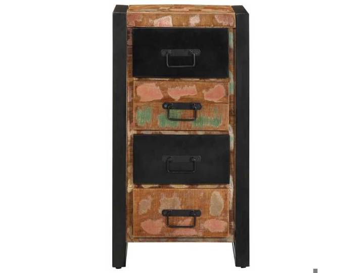 Buffet bois - COCO - CHIC moderne pour salon multicolore 40x40x90 cm bois de récupération &&1235757