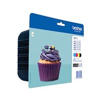 Brother LC-123 Value-Pack Original Druckerpatronen Multipack BK/C/M/Y LC123VALBPDR