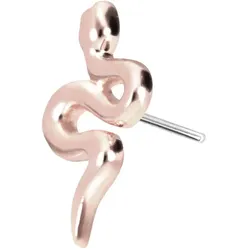 14 Karat Gold Aufsatz mit Titan Push Pin SCHLANGE