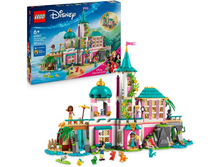 LEGO® Prinzessinnenschloss mit Haustieren (43267), LEGO Disney Princess Konstruktionsspielsteine, (787 St), Made in Europe