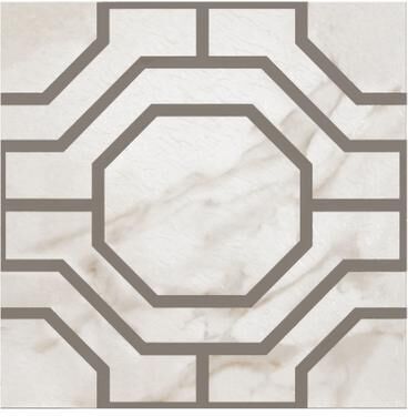 Retro 12x12 Self Adhesive Vinyl Floor Tile - Octagon - 20 Tiles/20 sq. ft. by Achim Home Décor in Charcoal