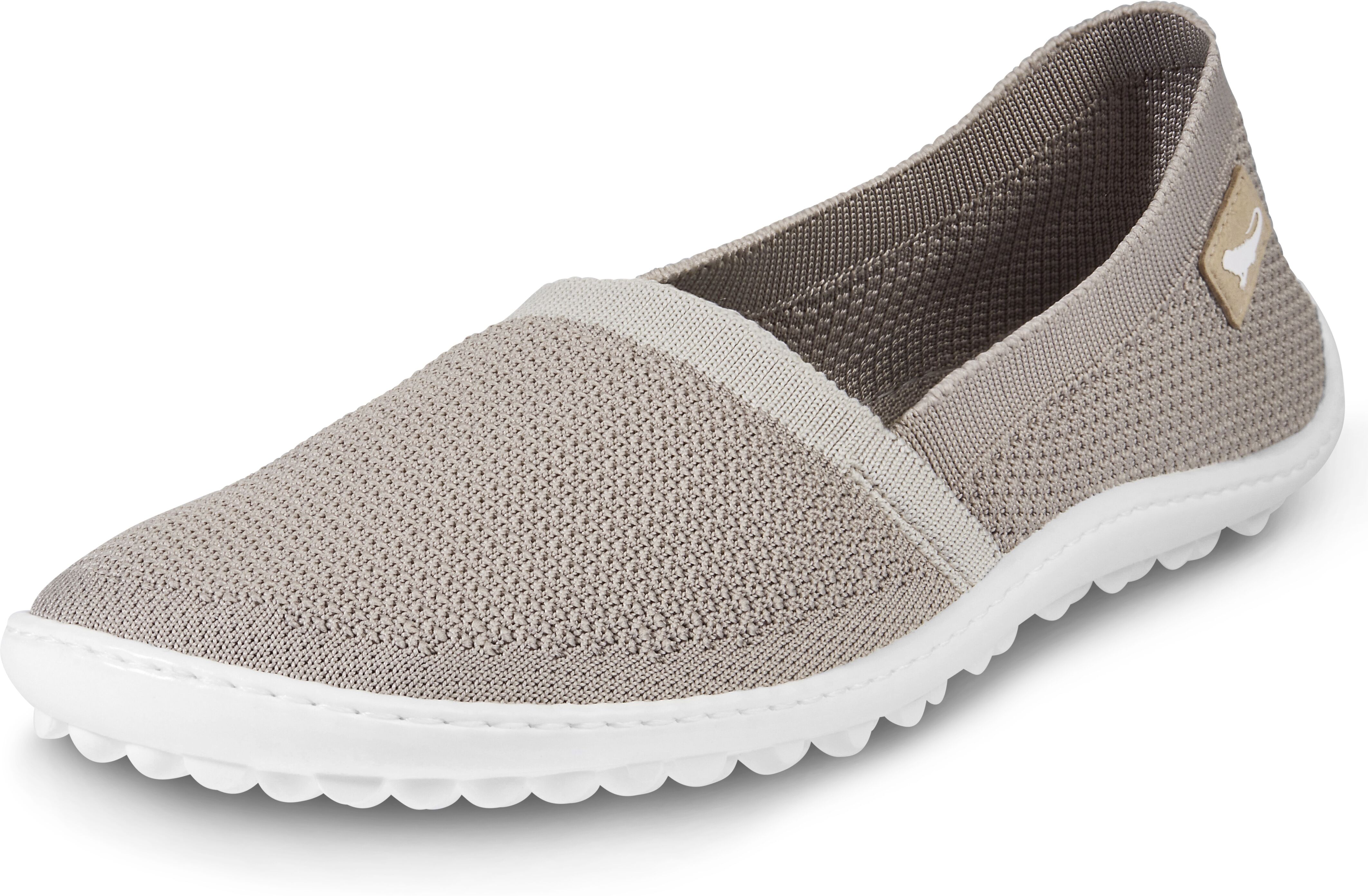 Barfussschuh LEGUANO "FLAIR", Damen, Gr. 40, beige (sand), Textil, Schuhe Barfussschuh, Ballerina, Slipper, Bequemschuh, der das taktile Empfinden verstärkt sand 40