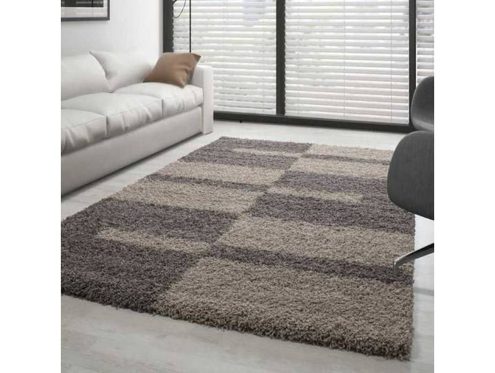 TapisTrend Tapis Shaggy Taupe-Mocca 200 x 290 cm Gala designe pile longue