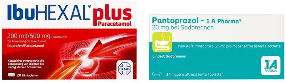 Ibuhexal Plus Paracetamol 20 stk + Pantoprazol 20mg 14 stk