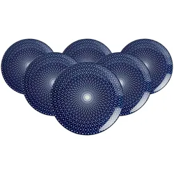Ritzenhoff & Breker Royal Reiko Dessertteller, Teller, Blau, Mehrfarbig, Weiss