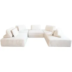 MODULSOFA WIOLO SOFT 5 MODULE 5 KISSEN Cremeweiß Cord