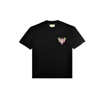 T-Shirt PAS DE MONACO "Pas De Monaco FORMULAR CHECK T-SHIRT", Herren, Gr. M, schwarz, 70% Polyester, 30% Baumwolle, bedruckt, relaxed fit, Rundhals, Shirts T-Shirt
