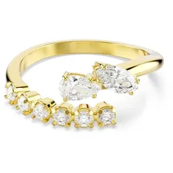 Swarovski Mesmera Offener Ring, Verschiedene Schliffe, Weiß, Goldlegiert, Größe 55
