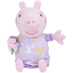 Simba Peppa Pig Gute Nacht Peppa Plüschtier mit Schlaflied und Schlummerlicht, 25 cm