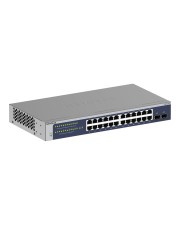 Netgear GS724T 24 Port Gigabit Smart Switch 2x combo copper/SFP Ports Insight Kupferdraht 1 Gbps 24-Port (GS724T-600EUS)