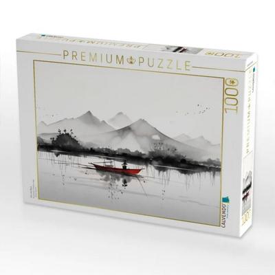 CALVENDO Puzzle Das rote Boot | 1000 Teile Lege-Größe 64x48cm Foto-Puzzle für glückliche Stunden