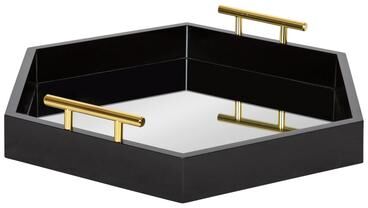 Kate and Laurel Lipton Hexagon Decorative Tray - 18x18