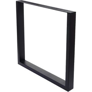 Mendler Tischbein HWC-H33, schwarz aus Metall, Höhe 37 cm, 2 Stück