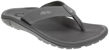 OluKai Ohana - Mens 8 Grey Sandal Medium