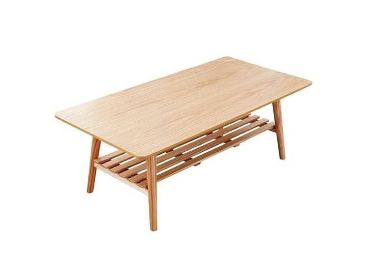 YCCHAH Wohnzimmermöbel, moderne zentrale Tischbeine, Möbel für das Familienzimmer, ovale Form aus Walnuss, niedriges Holz mit Aufbewahrung, Beistelltische Wohnzimmer (D)