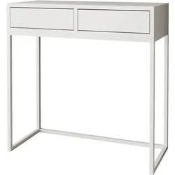 KONSOLENTISCH Lango 80/85/35 weiß mit weißen Matellbeinen