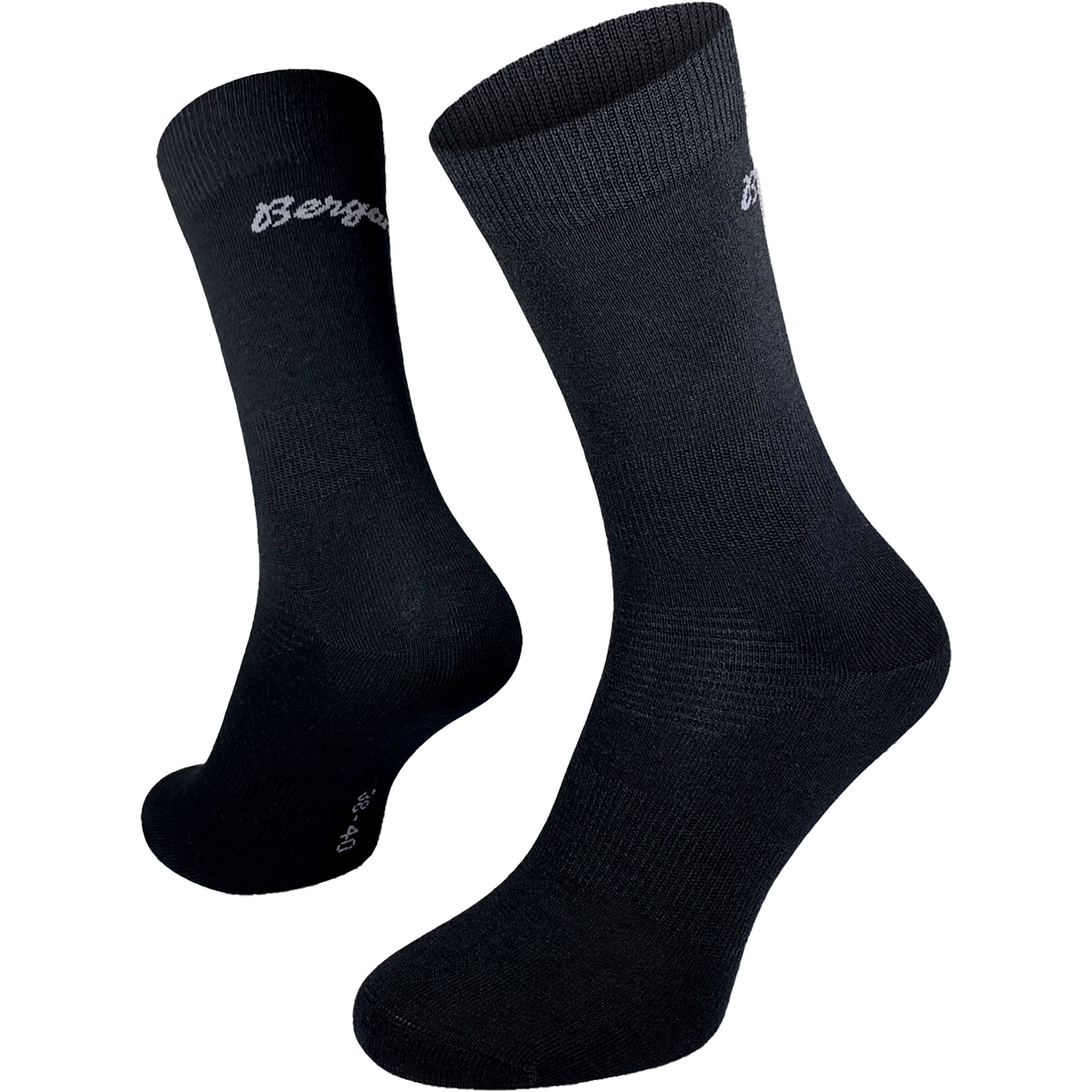 Bergans Allround Light Merino Freizeitsocken schwarz Größe 41 Camping Elastisch Merinowolle