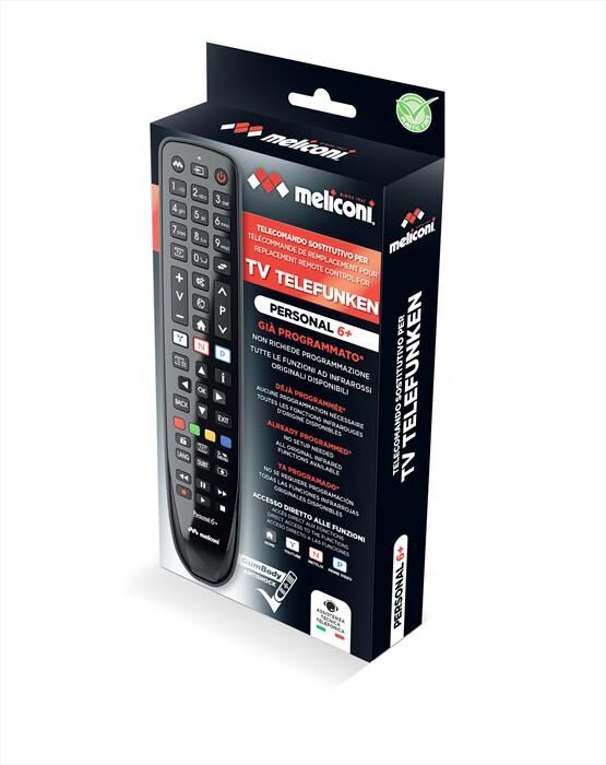 Meliconi Telecomando Gumbody Personal 6+ Telef-nero Lucido / Nero Opaco / Cor
