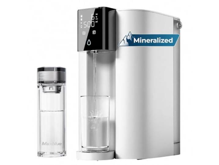 Waterdrop C1SL Alkalisches Mineral Osmoseanlage, Raumtemperatur, RO Wasser 7-Stufen-Filtration, Mineralisiert, 3:1 Rein- zu Abwasser, Auftisch-RO-Wasserfilter, Keine Installation