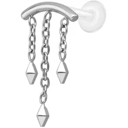 PTFE Labret mit Innengewinde + Titan-Aufsatz WINDSPIEL